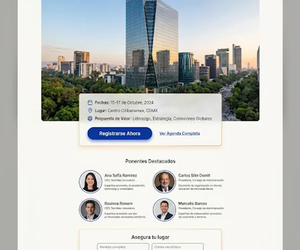 Ejemplo de landing page desarrollada por DevStoreMX